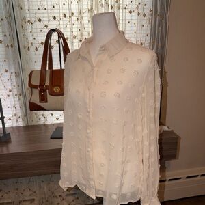 Lulu's Cream Textured Blouse
